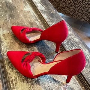 Life Stride Red Women's  Suede D’Orsay 2” Heels